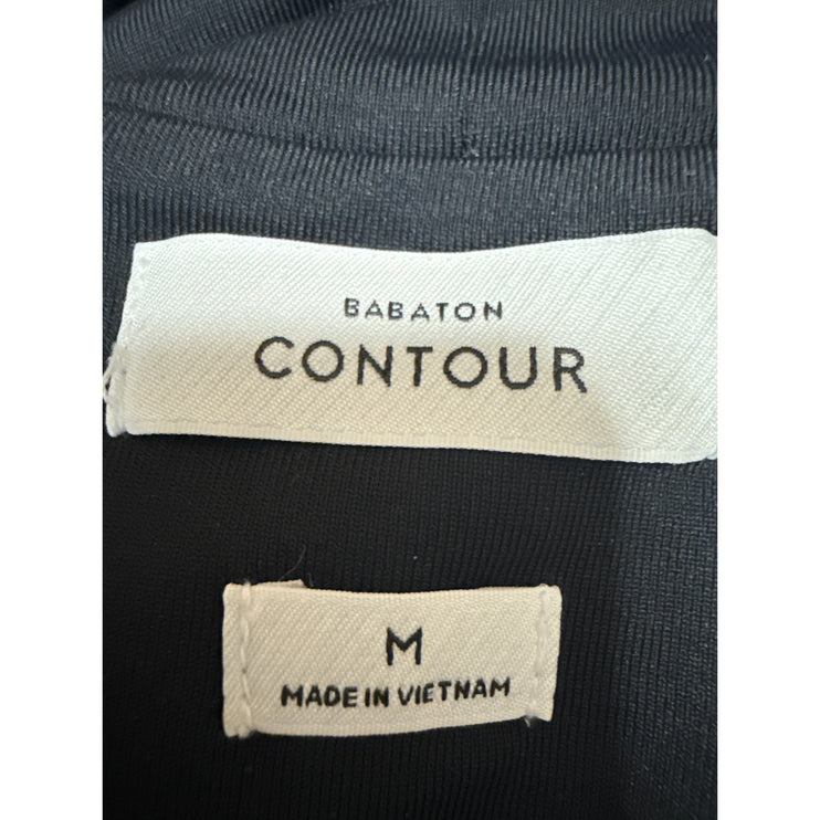 Aritzia Contour Women Black Short Sleeve Mock Neck T Shirt Bodysuit Top Size M