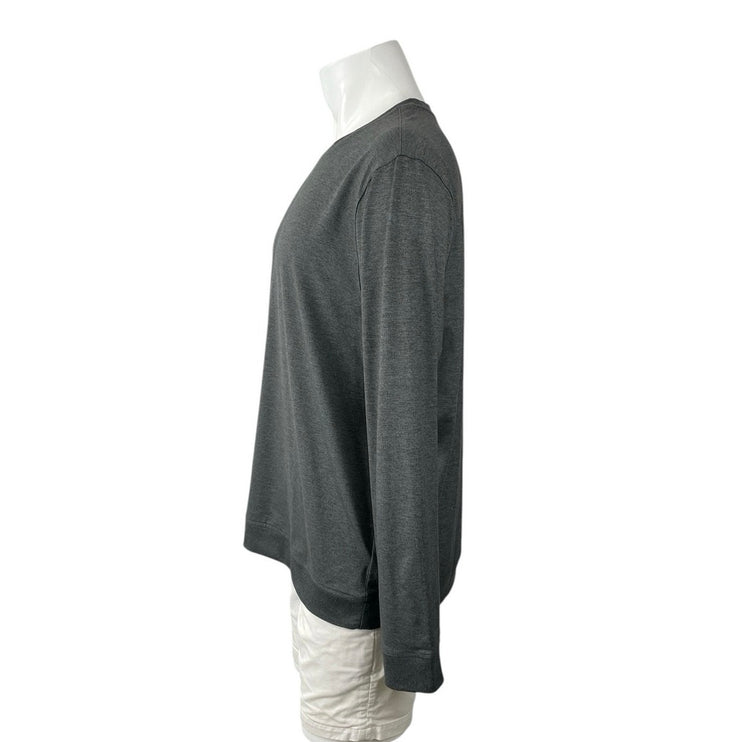 Van Heusen Performance Black Heather Long Sleeve Golf Sweatshirt Top Size L