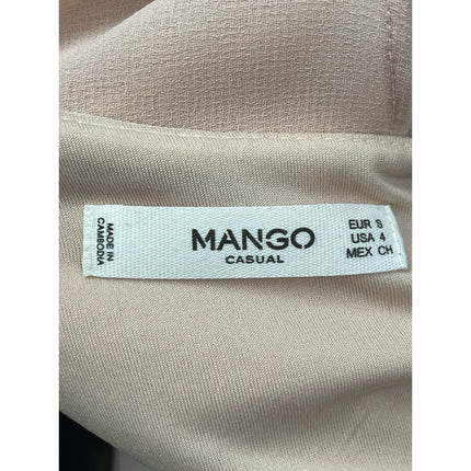 Mango MNG Beige Layered Sleeveless V Neck Cami Camisole Mini Shift Dress Size S