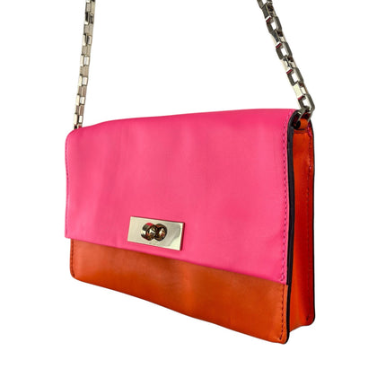 Kate Spade Lincoln Square Garret Leather Colorblock Chain Shoulder Handbag OS