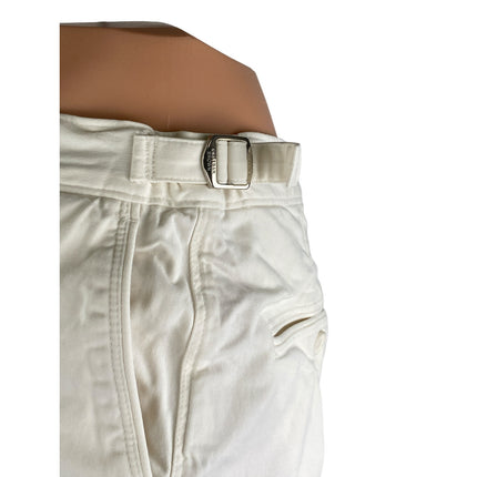 Orlebar Brown Men's White Mid Rise Cuffed Hem Casual Chino Bermuda Shorts Sz 30