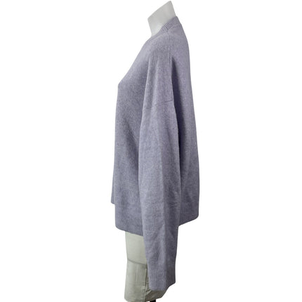 Zara Women's Heather Gray Long Sleeves Knit Relaxed Crew Pullover Sweater Top M