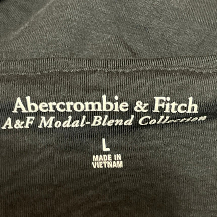 Abercrombie & Fitch Women's Black Sleeveless Ruched Faux Wrap Blouse Top Size L