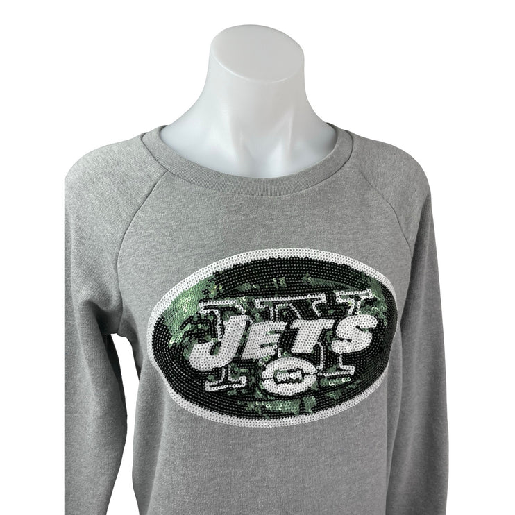 Victoria's Secret Pink x NFL New York Jets Sequin Long Sleeve Sweatshirt Top S