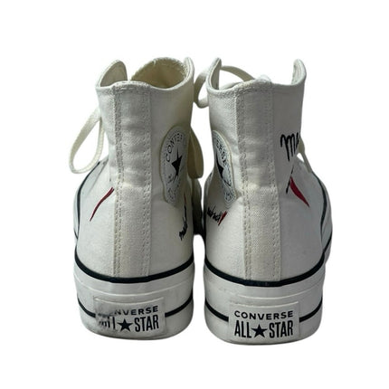 Converse Chuck Taylor All Star Made With Love White Lace Up Sneakers Shoes Sz 7