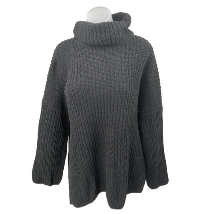 Abercrombie & Fitch Women's Black Turtleneck Long Sleeve Sweater Top Size L