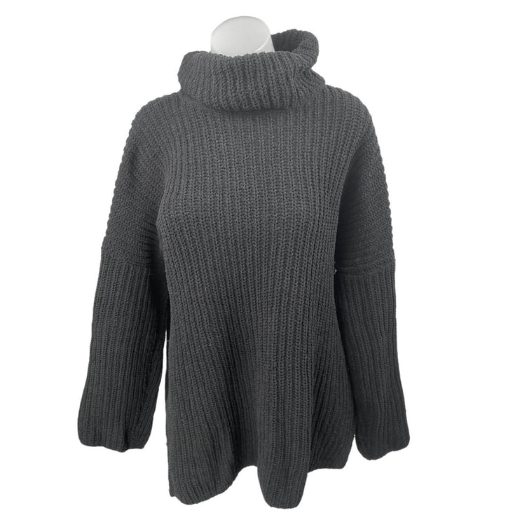 Abercrombie & Fitch Women's Black Turtleneck Long Sleeve Sweater Top Size L