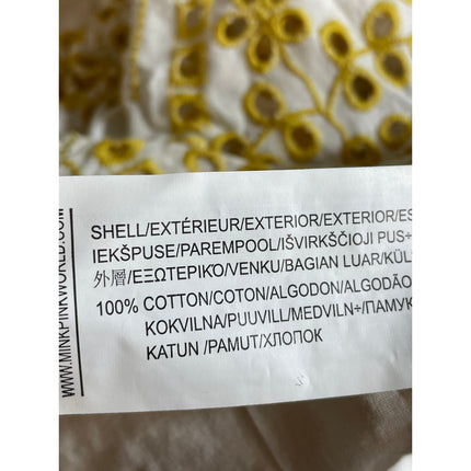 Minkpink Krista Women's Yellow Eyelet Embroidery Ruffled Midi A-Line Skirt Sz S
