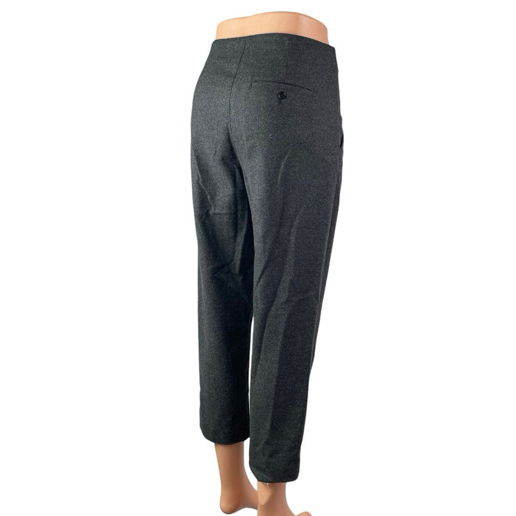 Aritzia Wilfred Gray Wool Cashmere Pleated High Waist Straight Trousers Pants 0