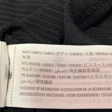 Abercrombie & Fitch Black Ruched Button Up Long Sleeve Mini Polo Sweater Dress M