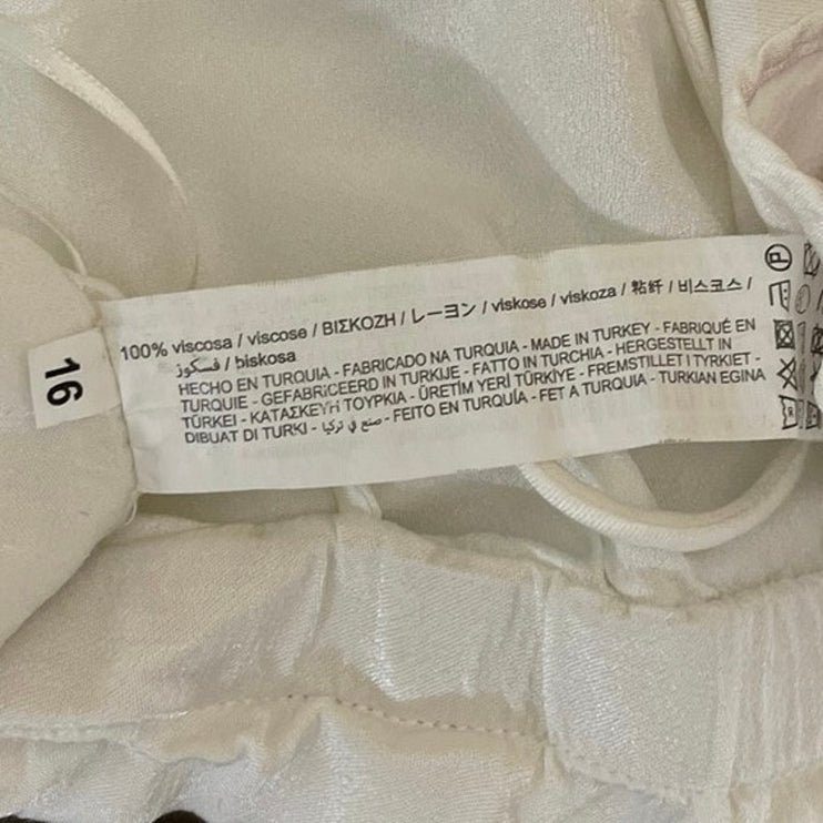 Zara White Satin Sleeveless Tie Back Crop Bandana Handkerchief Cami Tank Top XS