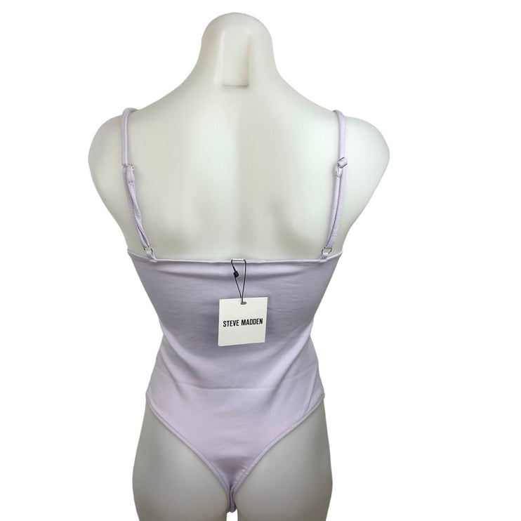 Steve Madden NWT Purple Adjustable Strap Underwired Stretch Bodysuit Size S