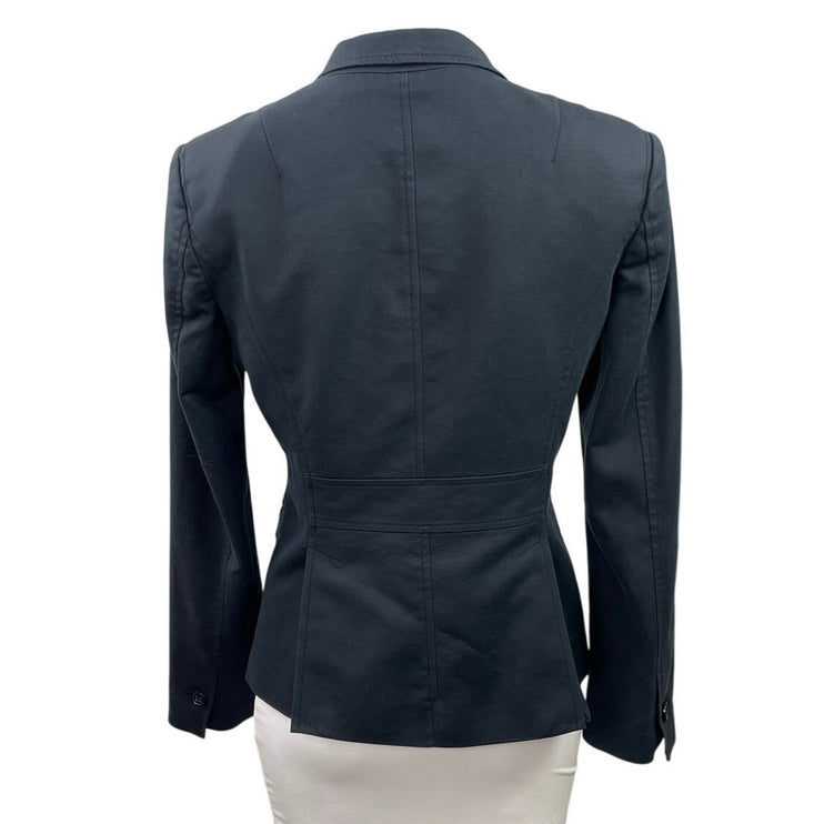 Banana Republic Women's Black Stretch Long Sleeve Blazer Coat Jacket Size 8