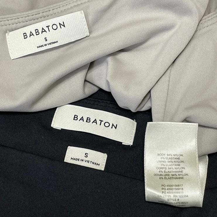 Aritzia Babaton Black Gray Sleeveless Square Neck Shapewear Bodysuits Top Size S