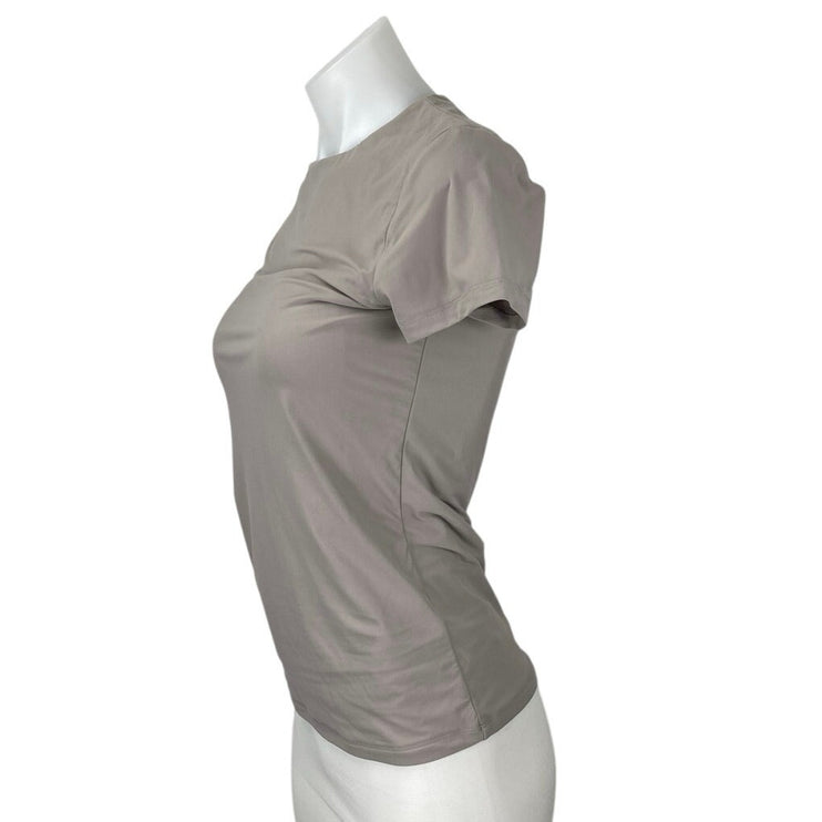 Abercrombie & Fitch Beige Tan Crewneck Short Sleeve Slim Tee T-shirt Top Size M