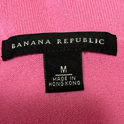 Banana Republic Women's Pink Sleeveless V Neck Ruched Knit Tank Top Size M