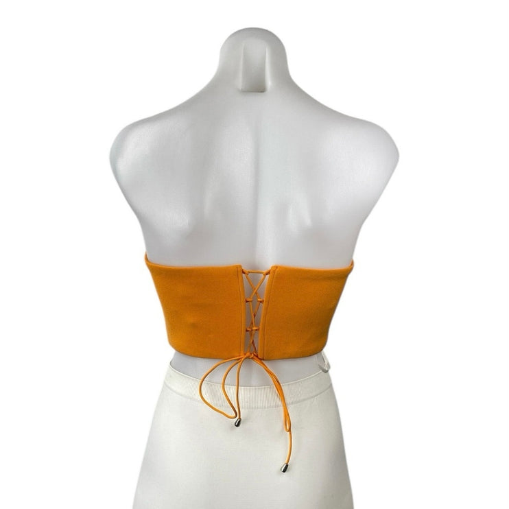 Princess Polly Women's Orange Strapless Bustier Corset Crop Tank Tube Top Sz 61