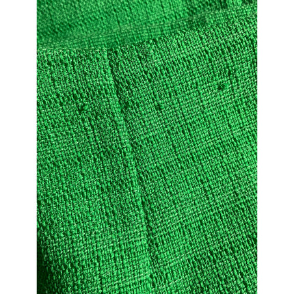 MNG Mango Women Green Tweed High Rise Straight Palazzo Wide Leg Trousers Pants 6