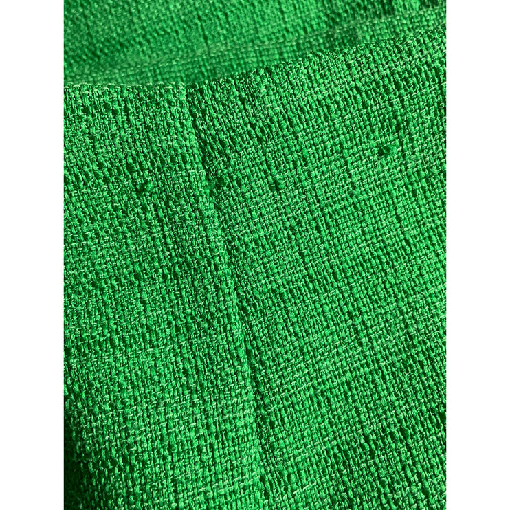 MNG Mango Women Green Tweed High Rise Straight Palazzo Wide Leg Trousers Pants 6
