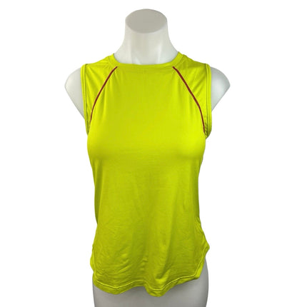 Terez Yellow Crewneck Activewear Fitness Gym Sleeveless Pullover Tank Top Size S