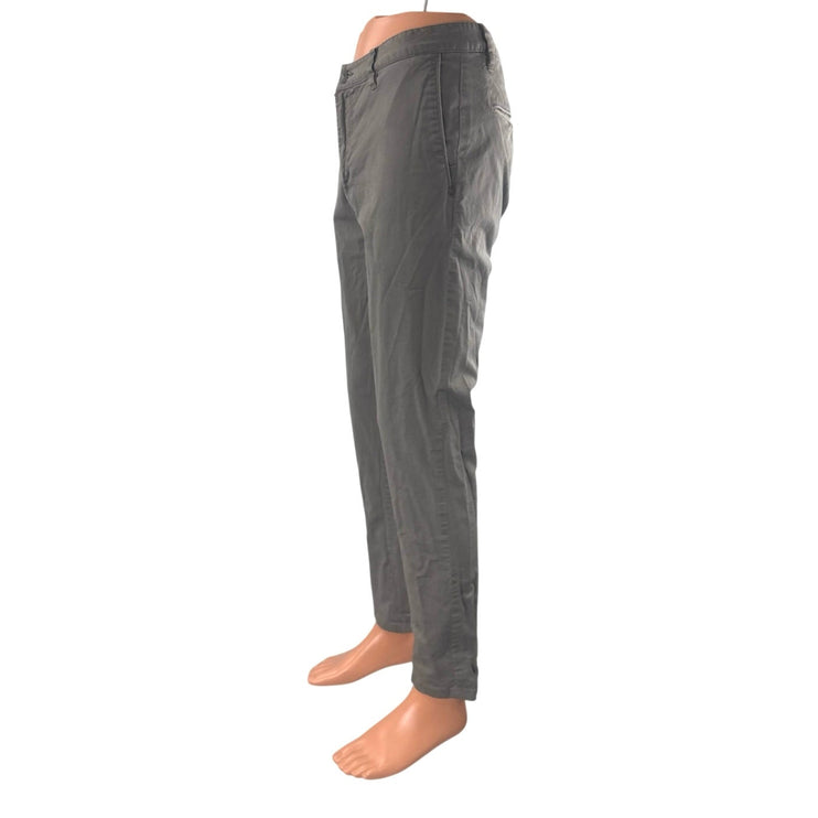Vuori Meta Men's Gray High Rise Slim Straight Chino Tapered Trousers Pants Sz 34