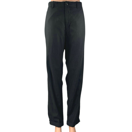 mens high waisted black dress pants Men High Waist Slim Business Cropped Pant Flat Front Stretch Skinny Tapered Dress Pant Comfort Stretch Fit Pant (Black,29) at Amazon Men's Clothing store