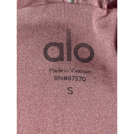 Alo Yoga Dusty Purple V Neck Racerback Workout Running Athletic Crop Top Size S