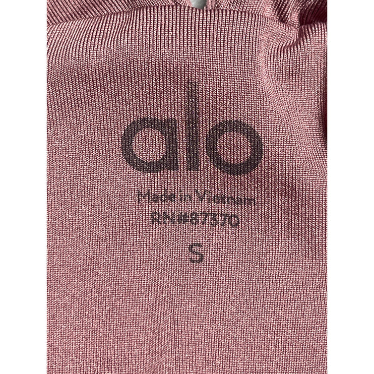 Alo Yoga Dusty Purple V Neck Racerback Workout Running Athletic Crop Top Size S