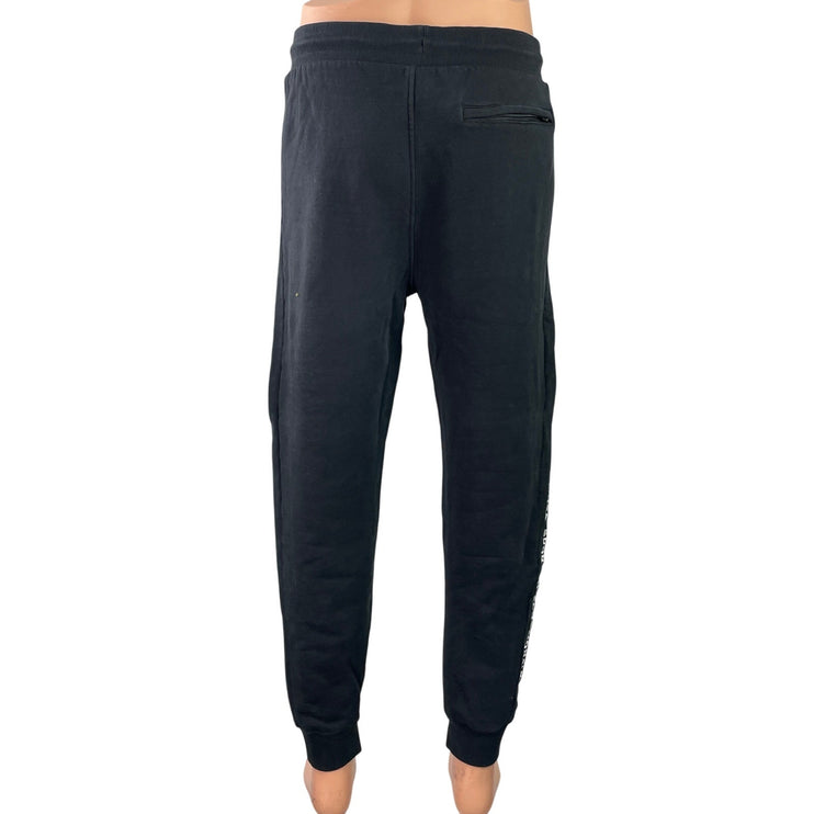 Sergio Tacchini Men's Black Drawstring Mid Rise Lounge Jogger Sweat Pants Size M
