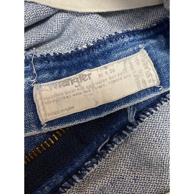 Wrangler Daisy Dukes Womens Blue Raw Frayed Hem High Rise Cutoff Denim Shorts 31
