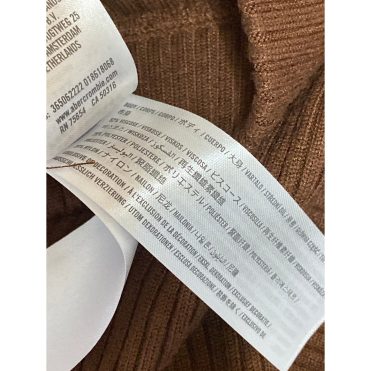 Social Tourist Women's Brown Ribbed High Waist Slit Midi Knit Pencil Skirt Sz S