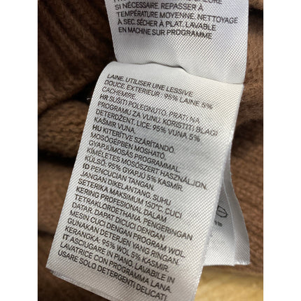 H&M Wool Cashmere Womens Brown Mock Neck Long Sleeve Sweatshirt Sweater Top Sz S
