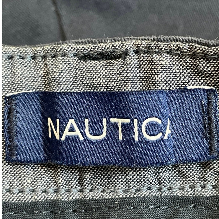 Nautica The Deck Men's Blue High Rise Classic Stretch Chino Bermuda Shorts 32