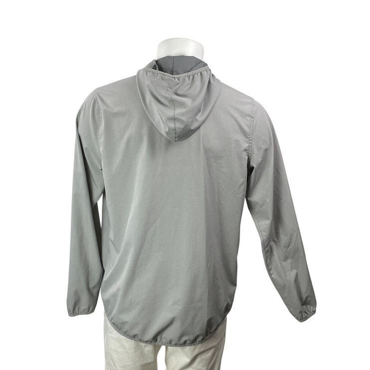 Vuori Outdoor Trainer Shell Men's Gray Long Sleeves Windbreaker Coat Jacket Sz M