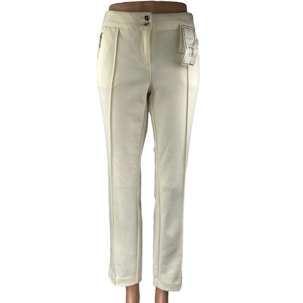 NEW Charter Club Women's White Mid Rise Straight Leg Trousers Dress Pants Size 6