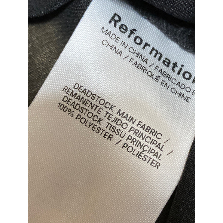 Reformation Rose Black Mesh Sheer Bustier Sleeveless Knit Cami Tank Top Size S