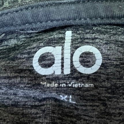 Alo Yoga Women's Gray Knit Long Sleeve Hooded Hoodie Sweatshirt Sweater Top XL