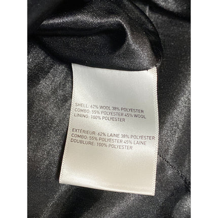 Shelli Segal Laundry Gray Wool Colorblock Long Sleeve Full Zip Pea Coat Jacket L