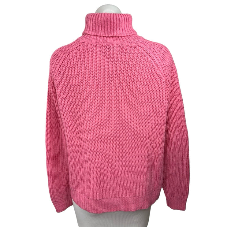 Jacqueline de YONG Women's Pink Turtle Neck Long Sleeve Pullover Sweater Top M