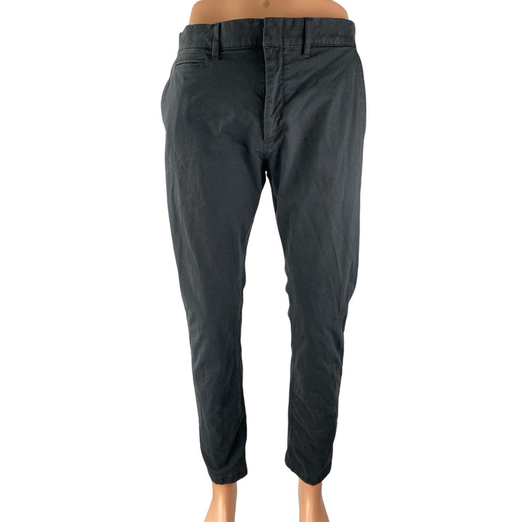 J.Crew 484 Men's Black Mid Rise Slim Straight Chino Trousers Tech Pants Size S