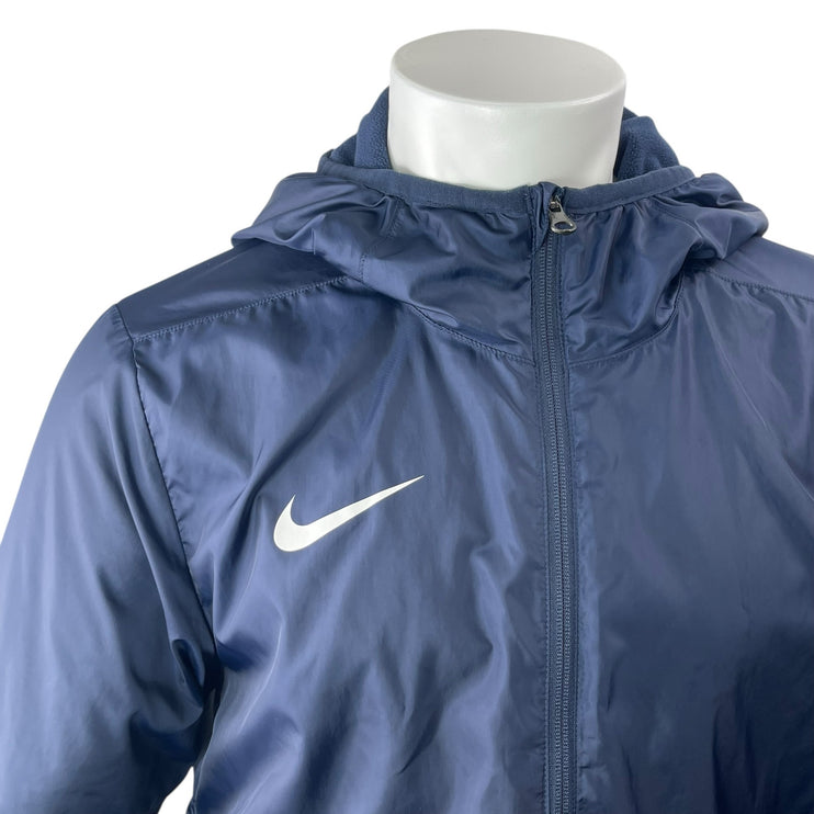 Nike Men's Blue Hoodie Hooded Full Zip Long Sleeve Outdoor Windbreaker Jacket M