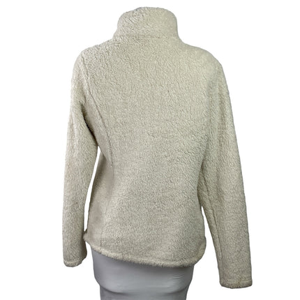 Patagonia Los Gatos Women's Cream Fleece 1/4 Zip Pullover Sweatshirt Top Size M