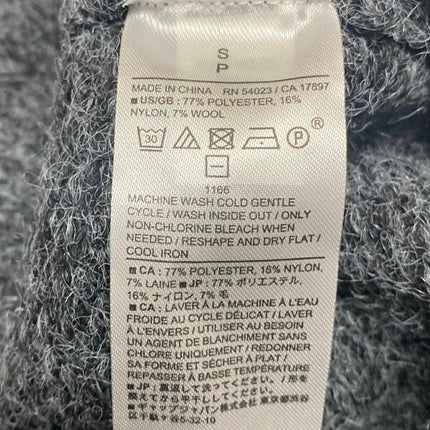 NEW Banana Republic Gray Wool Oversized Long Sleeve Open Cardigan Sweater Size S