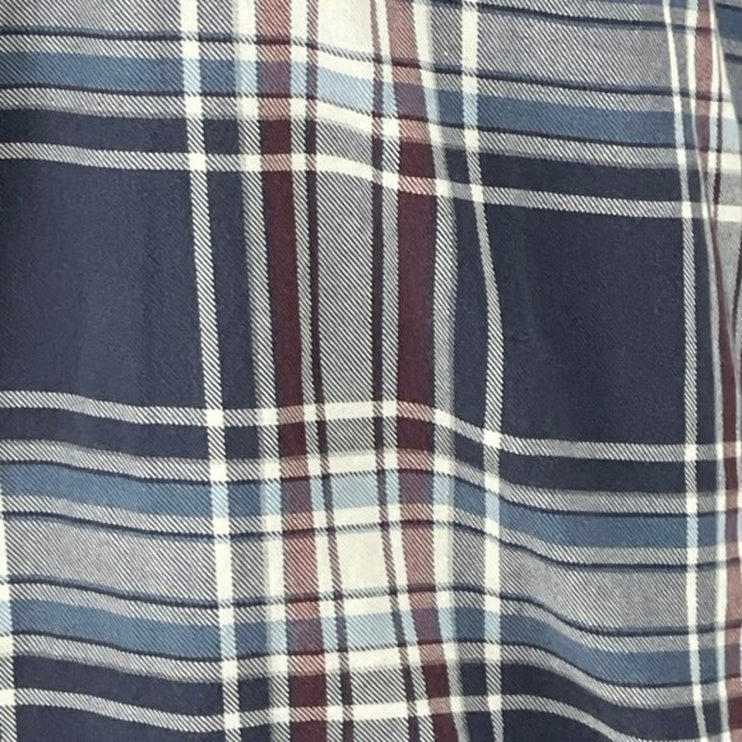 Jasper Conran Jeans Plaid Check Collared Long Sleeve Button Down Shirt Top Sz XL