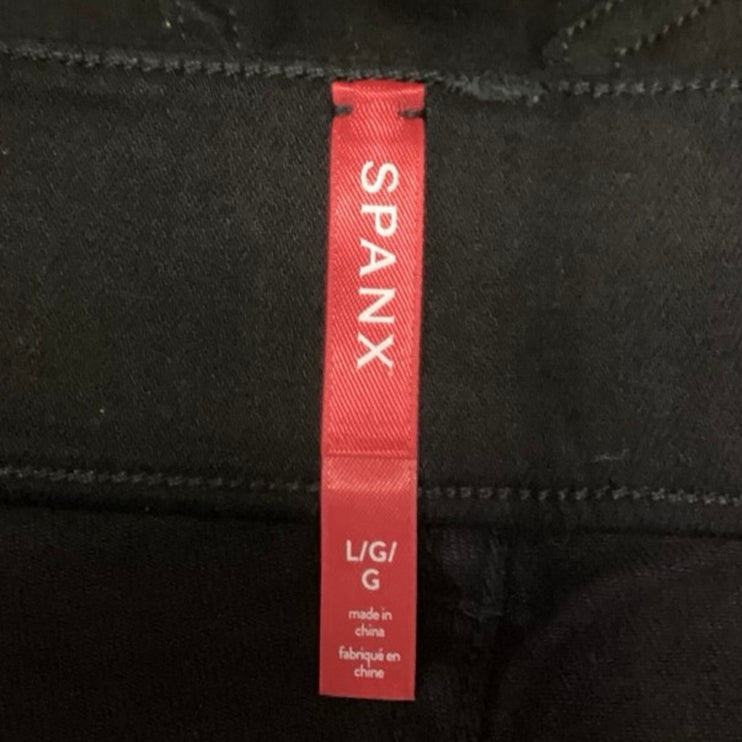 Spanx Women's Black Pull On High Waisted Ankle Skinny Jegging Denim Jeans Size L