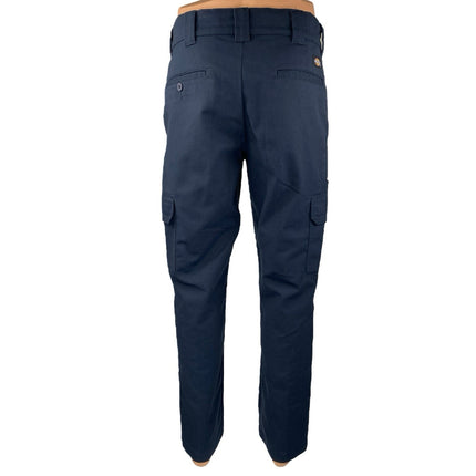 Dickies Men's Blue Mid Rise Slim Straight Chino Khaki Trousers Pants Size 35