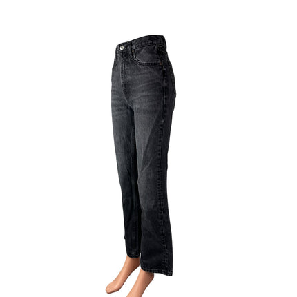 Zara Women's Black High Waisted Slim Fit Ankle Bootcut Flare Denim Jeans Pants 0