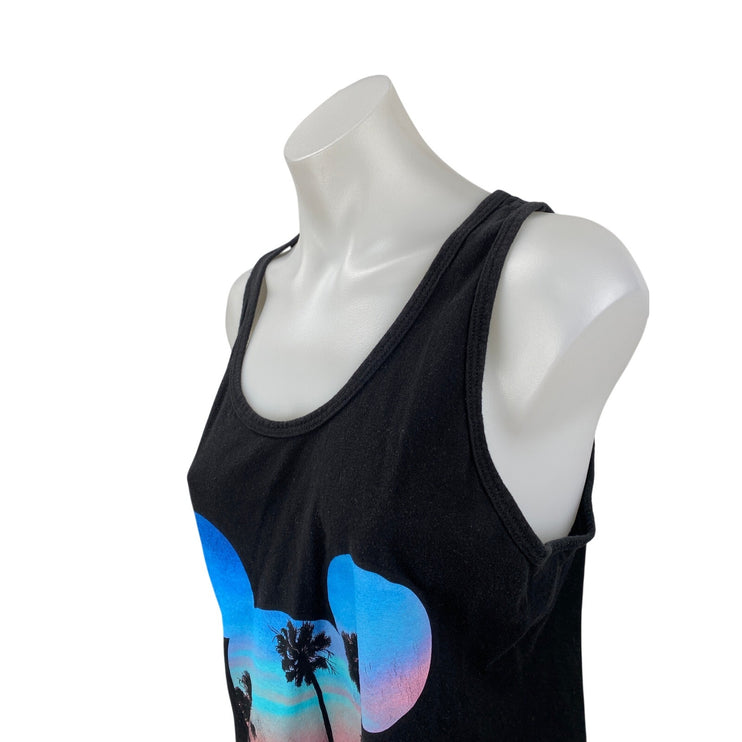Disney Palms Mickey Mouse Prime Women's Graphic Sleeveless Tee Tank Top Size M
