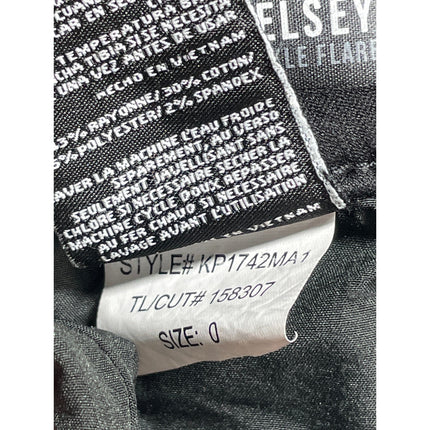 KUT From The Kloth Kelsey Ankle Flare Women's Black Mid Rise Denim Jeans Size 0