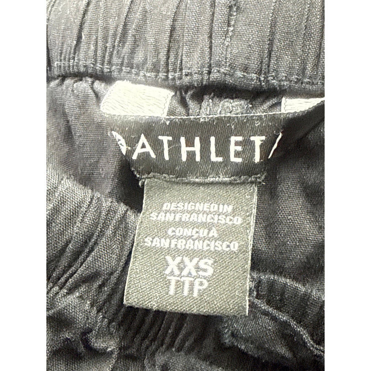 Athleta Women's Black Linen High Rise Lounge Wide Leg Palazzo Trousers Pants XXS